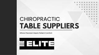 Chiropractic Table Suppliers