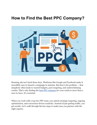 How to Find the Best PPC Company