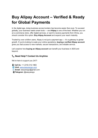 Buy Alipay Account – Verified & Ready for Global Payments