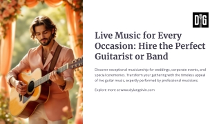 Solo Guitarist for Hire, Bands for Corporate Events, and Wedding Musicians Guide