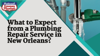 What to Expect from a Plumbing Repair Service in New Orleans