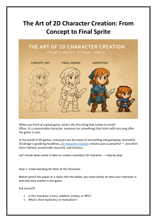 Mastering 2D Character Creation: From Concept to Canvas