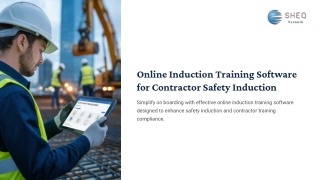 Online Induction Training Software for Contractor Safety Induction