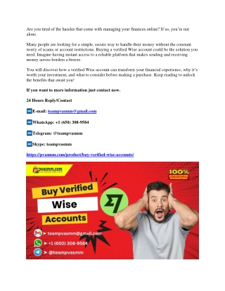 Buy Verified Wise Accounts for Sale – Affordable & Legit
