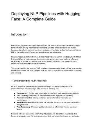 Deploying NLP Pipelines with Hugging Face_ A Complete Guide