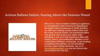 Arizona Balloon Safaris, Soaring Above the Sonoran