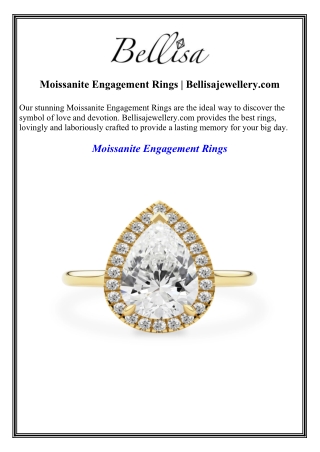 Moissanite Engagement Rings Bellisajewellery.com
