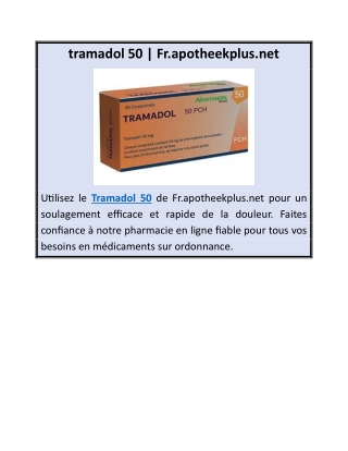 tramadol 50 | Fr.apotheekplus.net