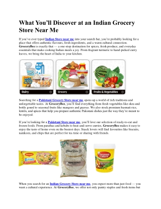 What You’ll Discover at an Indian Grocery Store Near Me