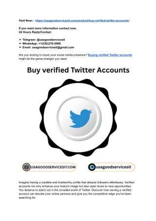 Unlock Verified Status – Buy a Twitter Account Today