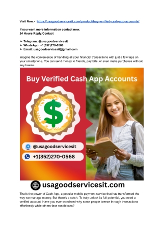 Best Place to Buy Verified Cash App Accounts Online