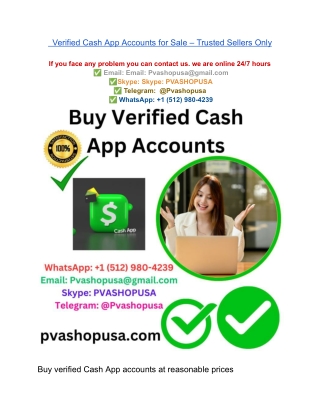 Verified Cash App Accounts for Sale – Trusted Sellers Only
