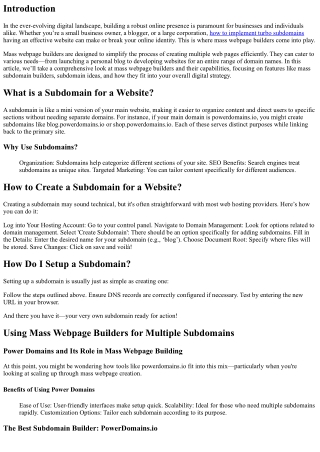 Mass Webpage Builders: A Comprehensive Look at Their Capabilities