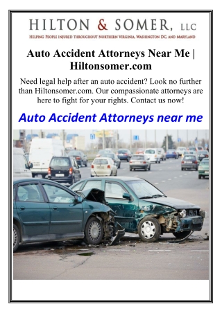 Auto Accident Attorneys Near Me | Hiltonsomer.com