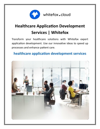 Healthcare Application Development Services