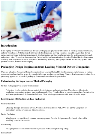 Packaging Design Inspiration from Leading Medical Device Companies