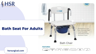 Bath seat for adults