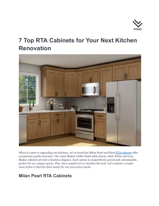 7 Top RTA Cabinets for Your Next Kitchen Renovation