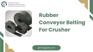 Rubber Conveyor Belting For Crusher