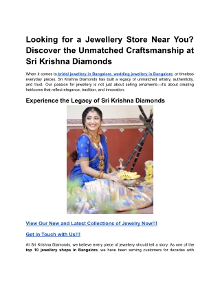 Looking for a Jewellery Store Near You