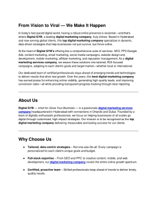From Vision to Viral — We Make It Happen