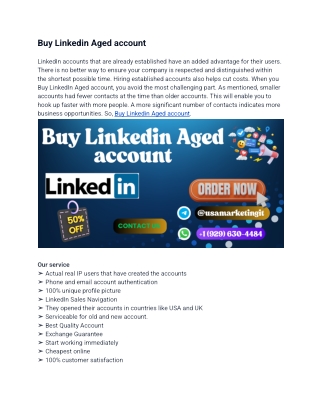 What Are the Benefits of Using a LinkedIn-Aged Account_