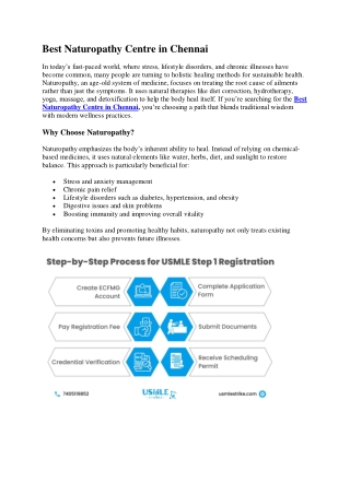 Best Naturopathy Centre in Chennai