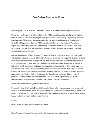 C   Online Course in Pune