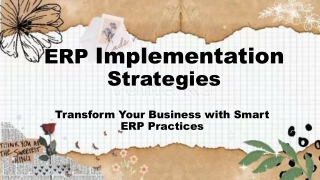 ERP Implementation Strategies