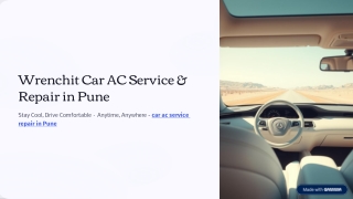 Expert Car AC Service & Repair in Pune – Keep Your Ride Cool with Wrenchit