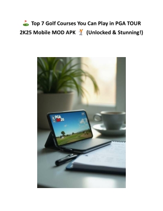 Top 7 Golf Courses You Can Play in PGA TOUR 2K25 Mobile MOD APK (Unlocked & Stun