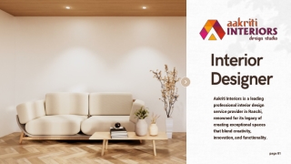 Aakriti Interiors – Transforming Spaces with Style and Function
