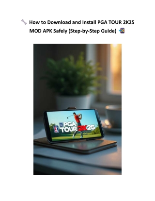 How to Download and Install PGA TOUR 2K25 MOD APK Safely (Step-by-Step Guide)