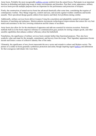 Footwear Forward: The Progression of Military Boot Technology