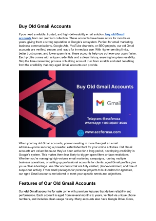 Top 8 Bet sites to Buy Old Gmail Accounts
