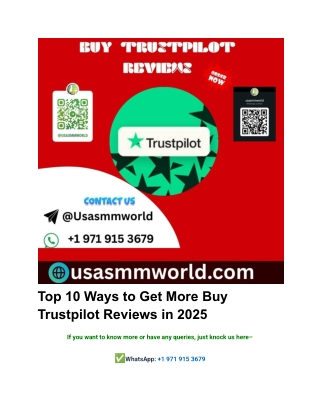 Top 10 Ways to Get More Buy Trustpilot Reviews in 2025