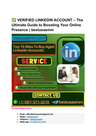 Verified LinkedIn Account