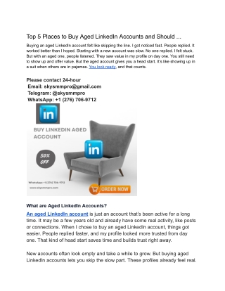 Before You Buy LinkedIn Accounts in 2025 - 2026, Here's What ...