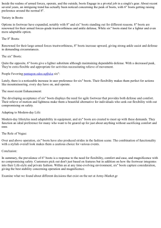 "Strutting in Style: The Appeal of 6" Boots"