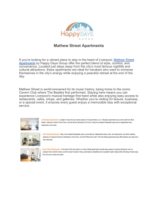 Mathew Street Apartments