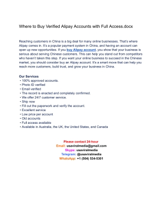 How to Purchase an Alipay Account: A Step-by-Step Guide