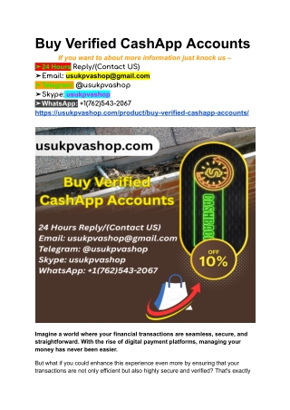 Buy Verified CashApp Accounts