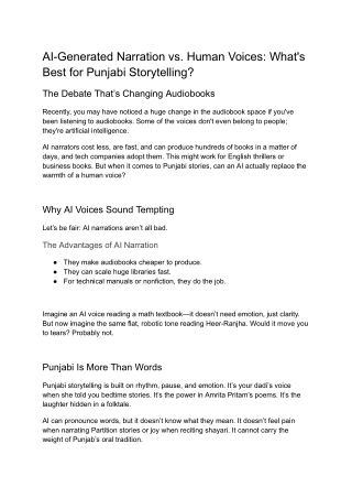 AI-Generated Narration vs. Human Voices_ What's Best for Punjabi Storytelling_