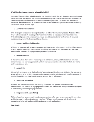 What Web Development is going to Look Like in 2026