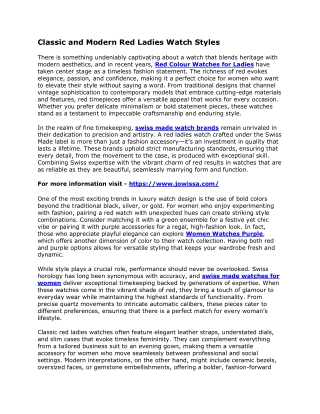 Classic and Modern Red Ladies Watch Styles