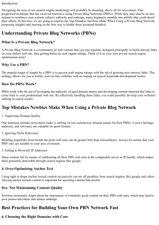 Top Mistakes Newbies Make When Using a Private Blog Network