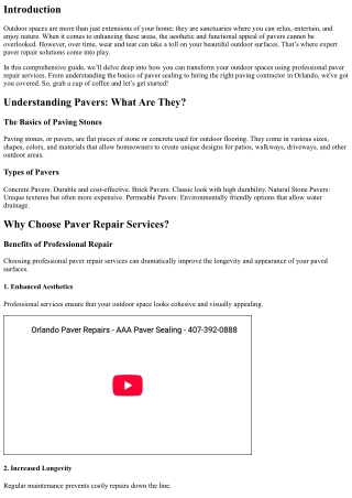 Transform Your Outdoor Spaces with Expert Paver Repair Solutions