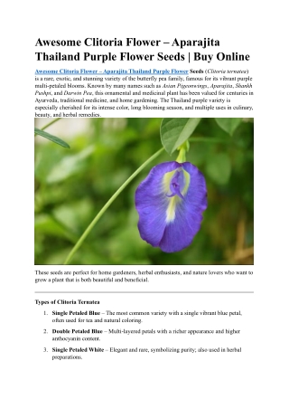 Awesome Clitoria Flower