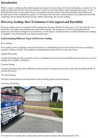 Driveway Sealing: How It Enhances Curb Appeal and Durability