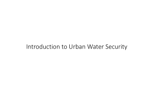 Urban Water Security